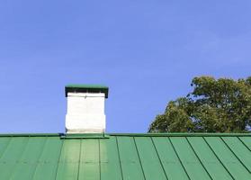 Concrete plastered chimney photo