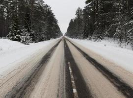 Road in winter photo