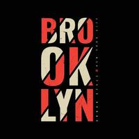 diseño de camiseta de vector de tipografía de brooklyn de nueva york