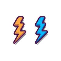 Lightning bolt icon. Energy electricity symbol. Lightning bolt icon for the game interface. vector