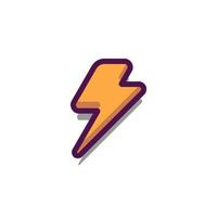 icono de rayo. símbolo de electricidad de energía. icono de rayo para la interfaz del juego. vector