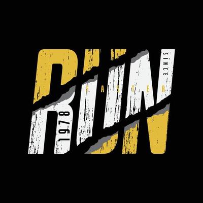 Run faster t-shirt and apparel design