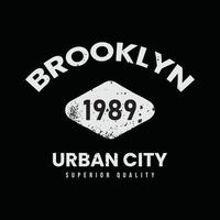 diseño de camisetas y prendas de vestir de nueva york brooklyn vector