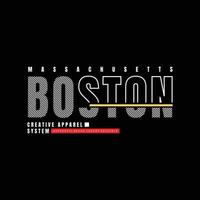 diseño de camisetas y prendas de boston vector