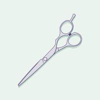 Haircut Scissors Vector Icon Illustration with Outline for Design Element, Clip Art, Web, Landing page, Sticker, Banner. Flat Cartoon Style