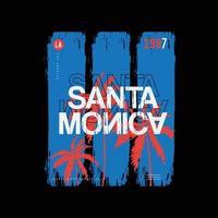 Santa monica illustration typography. perfect for t shirt design vector