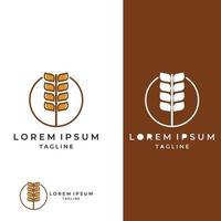 Wheat or cereal logo, wheat field and wheat farm logo.With easy and simple editing illustrations. vector