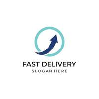 Logistics company vector logo, arrow icon logo, fast digital delivery logo. Using simple and easy logo vector editing.