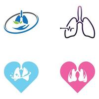 lungs health logo vector