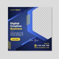 Corporate social media banner template vector