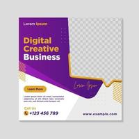 Corporate social media banner template vector