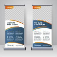 Corporate rollup or X banner design template vector