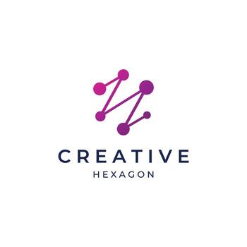 Logo box hexagon or cube and technology hexagon logo creative simple logo.By using modern template vector illustration editing.