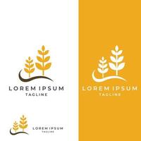 Wheat or cereal logo, wheat field and wheat farm logo.With easy and simple editing illustrations. vector