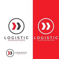 Logistics company vector logo, arrow icon logo, fast digital delivery logo. Using simple and easy logo vector editing.