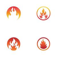 Fire Logo Template  Flame Symbol  Icon Vector