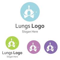Lung health logo and symbol vector