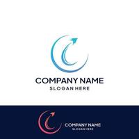 Logistics company vector logo, arrow icon logo, fast digital delivery logo. Using simple and easy logo vector editing.