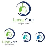 vector de logotipo y símbolo de salud pulmonar