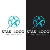 logotipo de estrella. logotipo de estrella para empresas y empresas. con concepto moderno de ilustración vectorial. vector