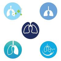 Lung health logo and symbol vector