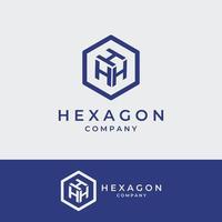 Logo box hexagon or cube and technology hexagon logo creative simple logo.By using modern template vector illustration editing.