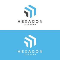 Logo box hexagon or cube and technology hexagon logo creative simple logo.By using modern template vector illustration editing.