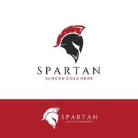 Strong and brave spartan or spartan war warrior helmet logo.Designed with template vector illustration editing.