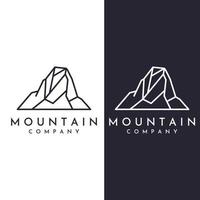 Mountain landscape view, minimalistic design. Logo for photographers, climbers and adventurers. Editing using vector illustration.