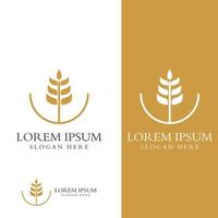 Wheat or cereal logo, wheat field and wheat farm logo.With easy and simple editing illustrations. vector