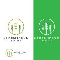 Wheat or cereal logo, wheat field and wheat farm logo.With easy and simple editing illustrations. vector