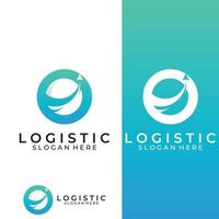 Logistics company vector logo, arrow icon logo, fast digital delivery logo. Using simple and easy logo vector editing.