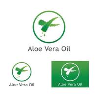 Aloe vera logo vector ilustration template