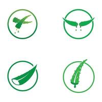 Aloe vera logo vector ilustration template