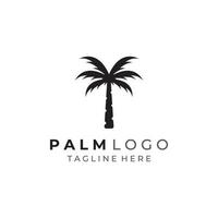 logotipo de palmera, palmera con olas y sol. utilizando la edición de diseño de plantillas de Illustrator. vector