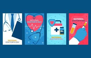 National Doctor Day Cards vector