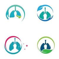 Lung health logo and symbol vector