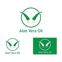 Aloe vera logo vector ilustration template