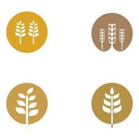 Wheat or cereal logo, wheat field and wheat farm logo.With easy and simple editing illustrations. vector