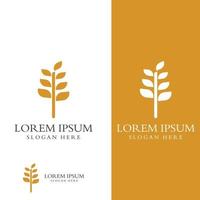 Wheat or cereal logo, wheat field and wheat farm logo.With easy and simple editing illustrations. vector