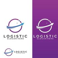 Logistics company vector logo, arrow icon logo, fast digital delivery logo. Using simple and easy logo vector editing.