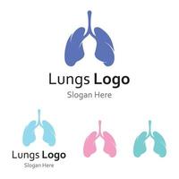 Lung health logo and symbol vector