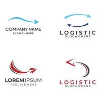 Logistics company vector logo, arrow icon logo, fast digital delivery logo. Using simple and easy logo vector editing.