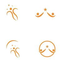 Healthy Life star people success  Logo template vector