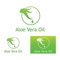 Aloe vera logo vector ilustration template