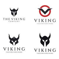 Viking warrior helmet logo with horned helmet and viking with the letter V. The logo can be used for boats, sports and others. vector