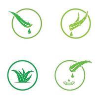 Aloe vera logo vector ilustration template