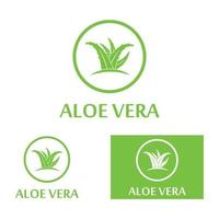 plantilla de ilustración de vector de logotipo de aloe vera