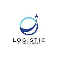 Logistics company vector logo, arrow icon logo, fast digital delivery logo. Using simple and easy logo vector editing.