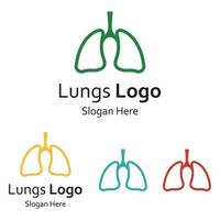 Lung health logo and symbol vector